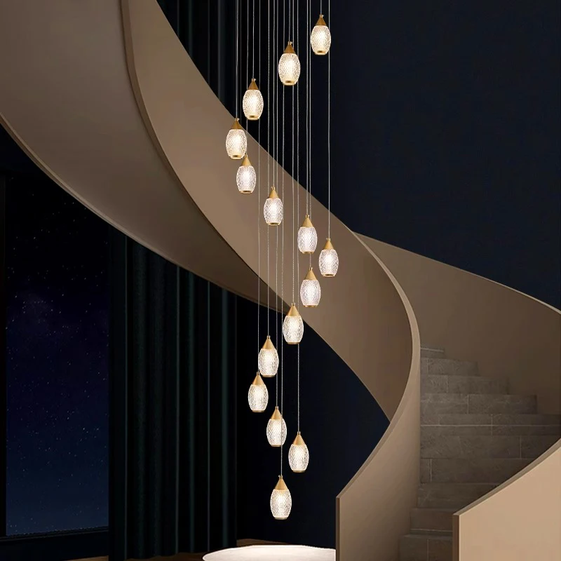 Современный домашний декор светодиодные светильники подвесные светильники для лестницы люстры для гостиной подвесной светильник внутреннее освещение 2