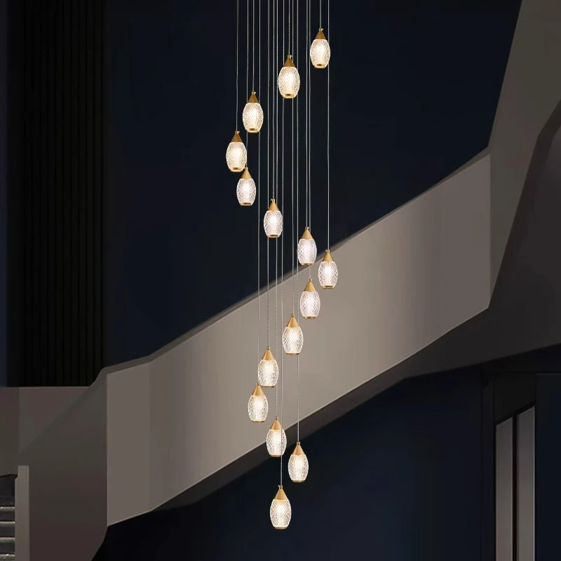 Современный домашний декор светодиодные светильники подвесные светильники для лестницы люстры для гостиной подвесной светильник внутреннее освещение 3