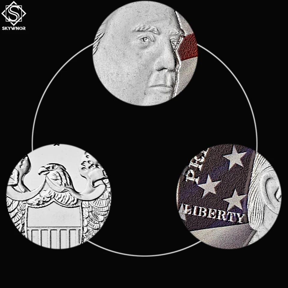 Президент США Трамп Сделаем Америку снова великой: золотая/серебряная монета в коллекции 