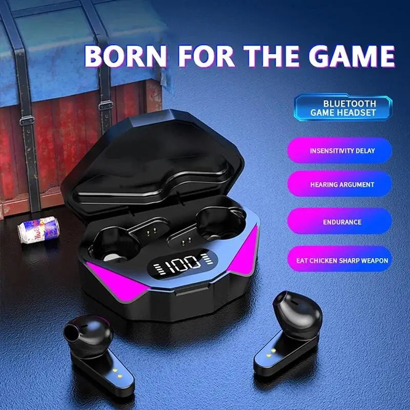 X15 TWS Gaming Earbuds Беспроводные Bluetooth-наушники с микрофоном Бас Аудио Позиционирование звука 9D Стерео Музыка HiFi Гарнитура для геймеров
