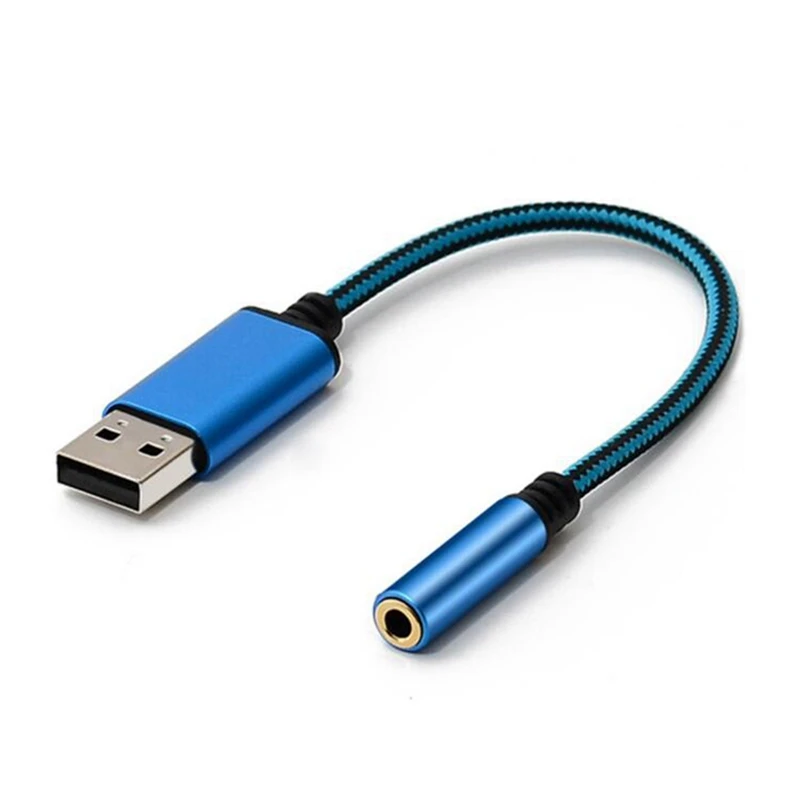 3X USB на 3,5 мм разъем для наушников, внешняя стереофоническая звуковая карта для ПК, ноутбука, для PS4, для Mac и т. Д. (0,6 фута) 5