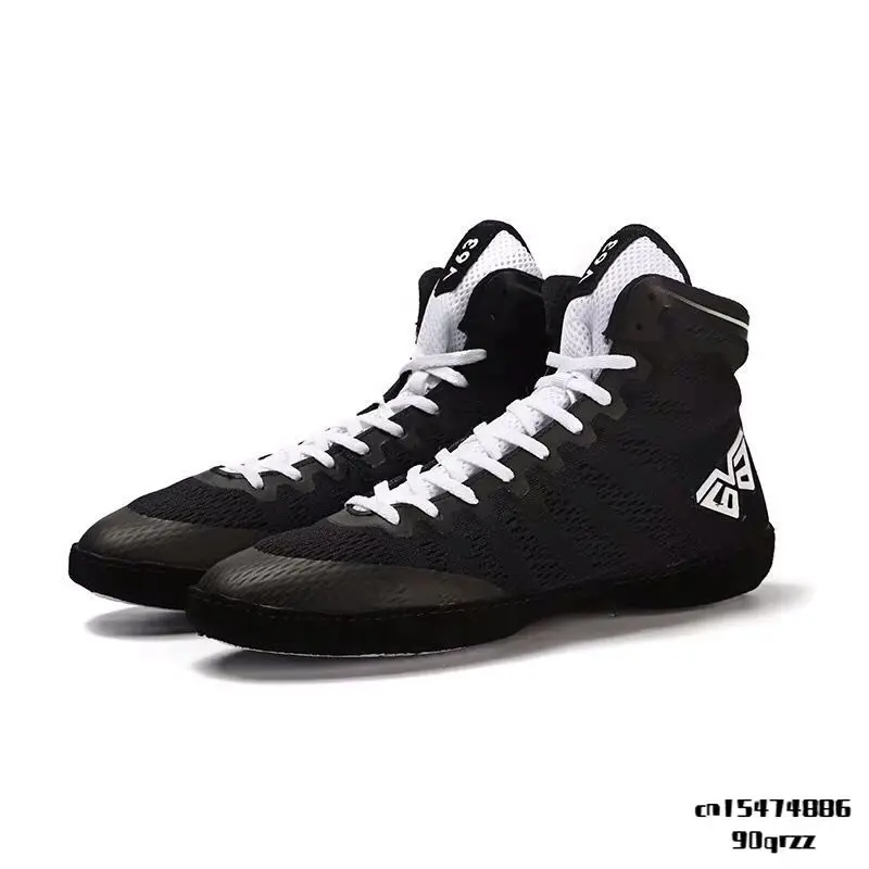 Новая дышащая тренировочная борцовская обувь Мужские белые черные легкие боксерские кроссовки Flighting носит мужские борцовские кроссовки 3