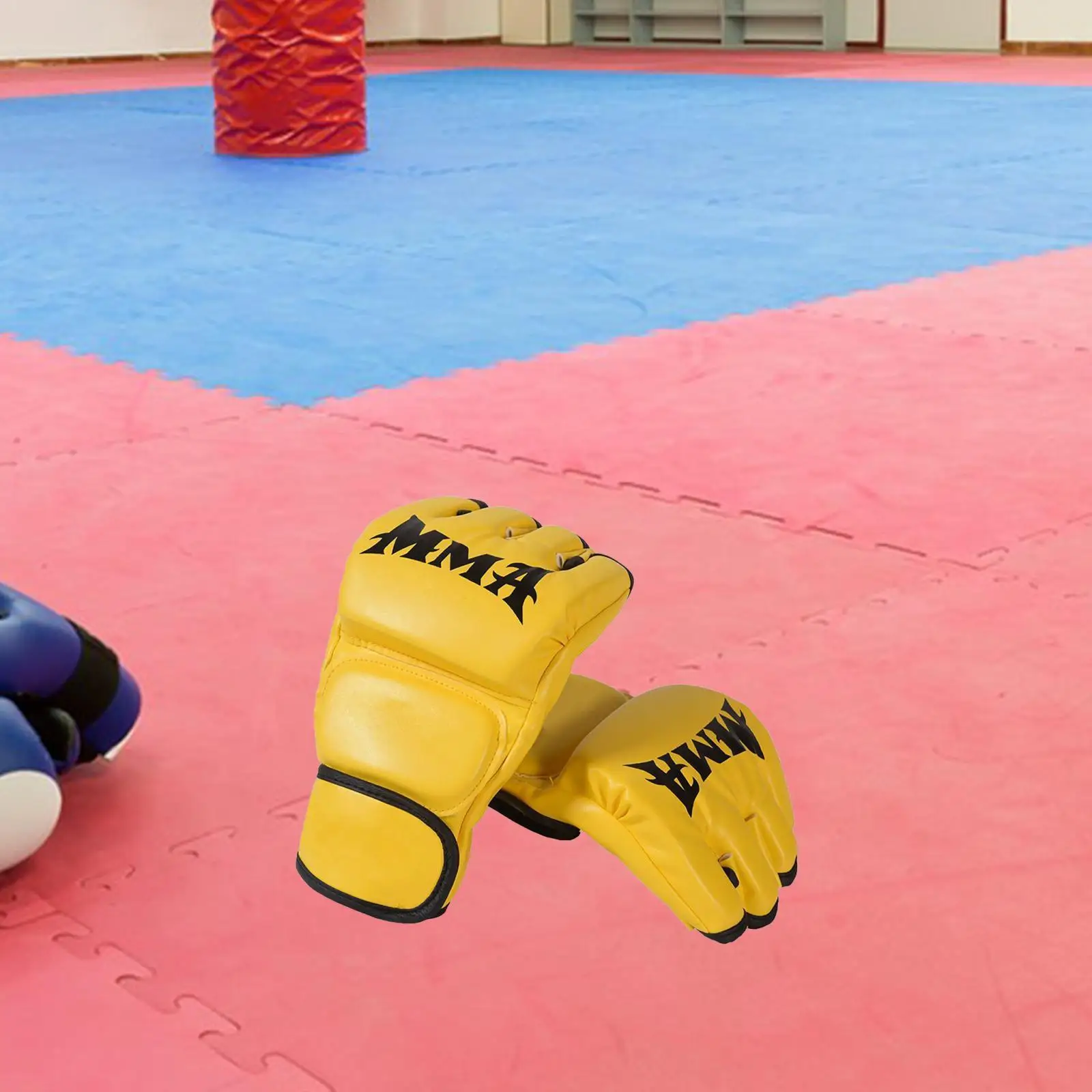 Перчатки для боевых искусств Половина пальца Открытые ладони Портативные удобные перчатки для ММА Тай Спарринг Фитнес Боксерская груша Взрослые 3