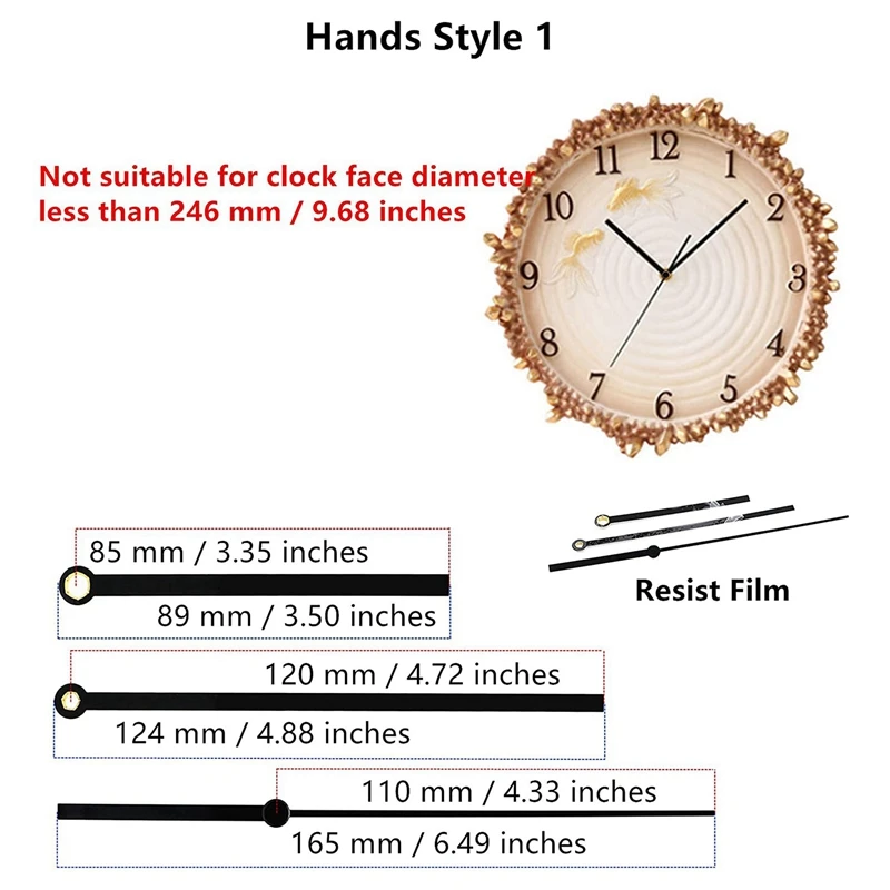 DIY Кварцевый маятниковый механизм движения часов с 4 парами рук Настенные кварцевые часы Замена деталей инструмента 3
