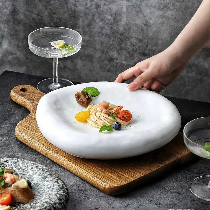 Керамическая тарелка Японская креативная тарелка сашими Японский материал Миска Стейк Тарелка Домашняя тарелка Европейский декор Обеденный сервиз 2