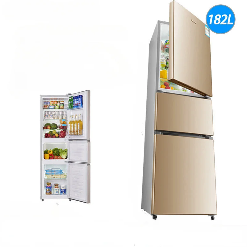 Холодильник Бытовой малый двухдверный Холодильник морозильный Электрический холодильник Большая емкость Двухдверная морозильная камера nevera
