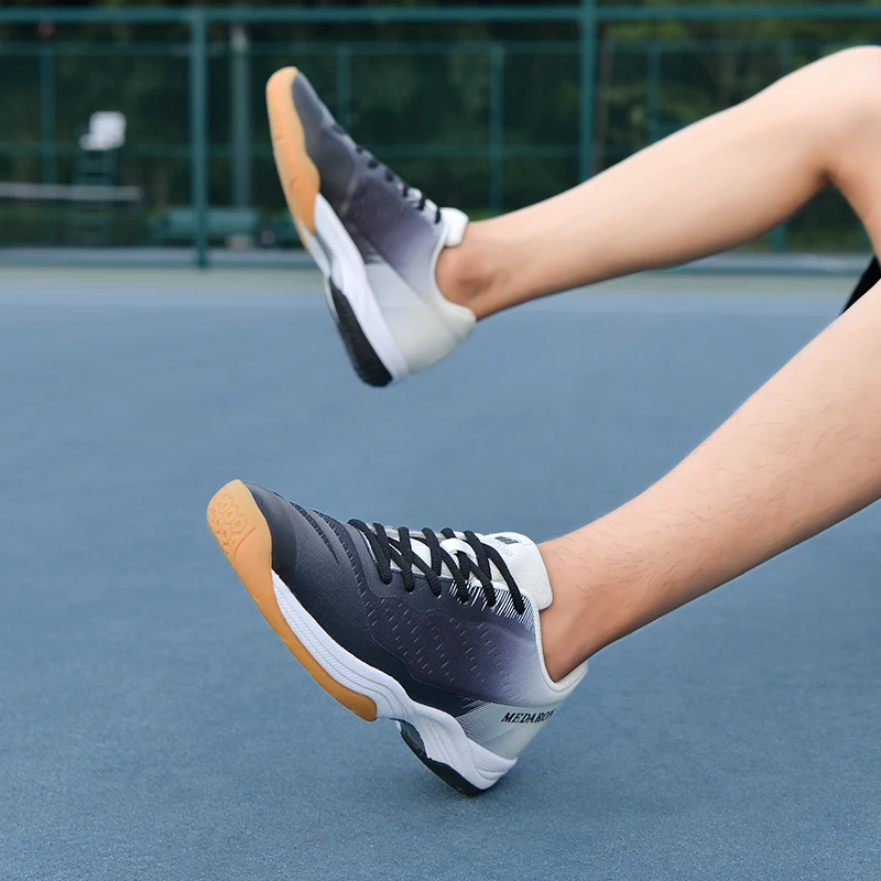Большой размер Мужчины Бадминтон Теннис Спортивная Тренировочная Обувь Небесно-голубые Женская Спортивная Волейбольная Обувь Настольный Теннис Кроссовки M520 2