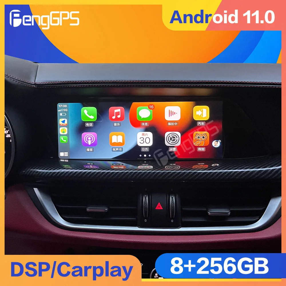 Android 11 Qualcomm Для Alfa Romeo 2015-2020 Автомагнитола Мультимедийный плеер GPS Навигация Беспроводной Carplay BT