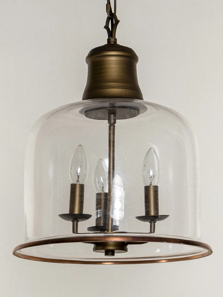 американский ретро старая простая личность прозрачная стеклянная люстра теплый свет в спальне столовая лампа дизайнерские лампы 2