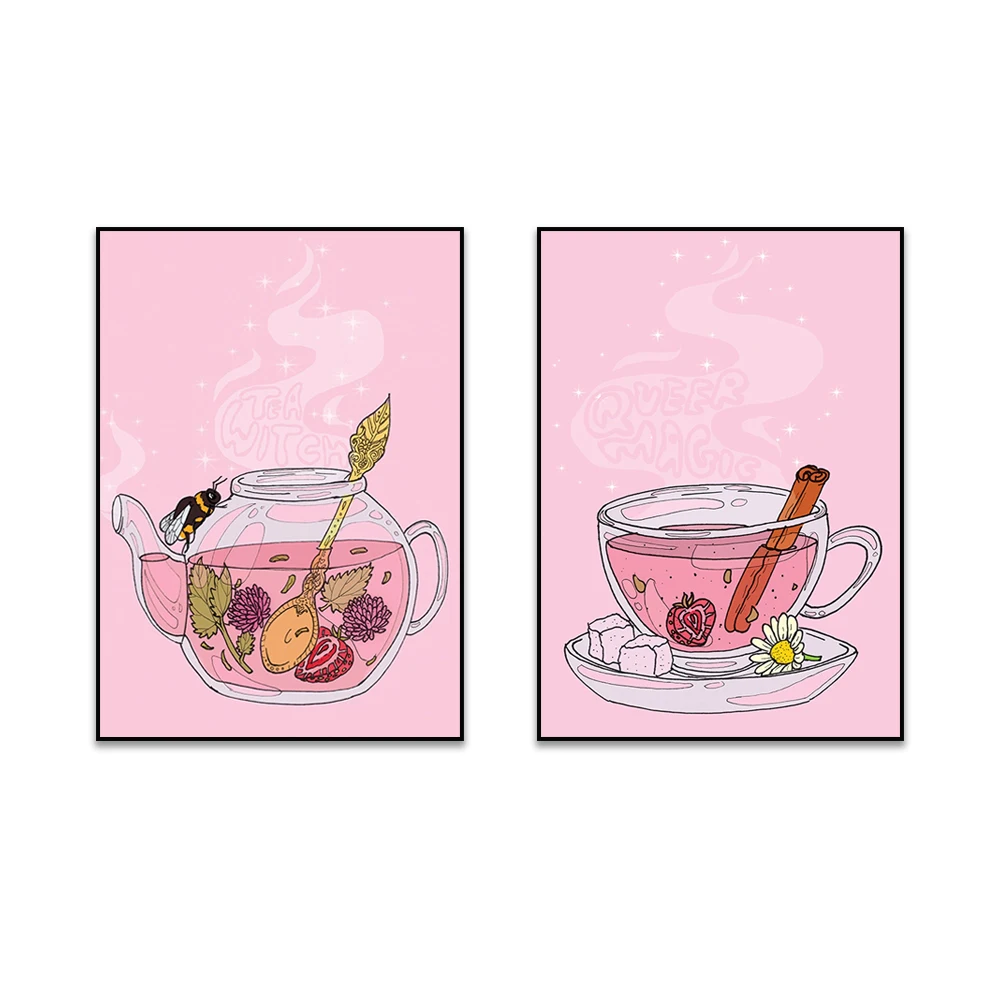 Чайная ведьма и квир-магия - Художественные принты чайников и чашек 3