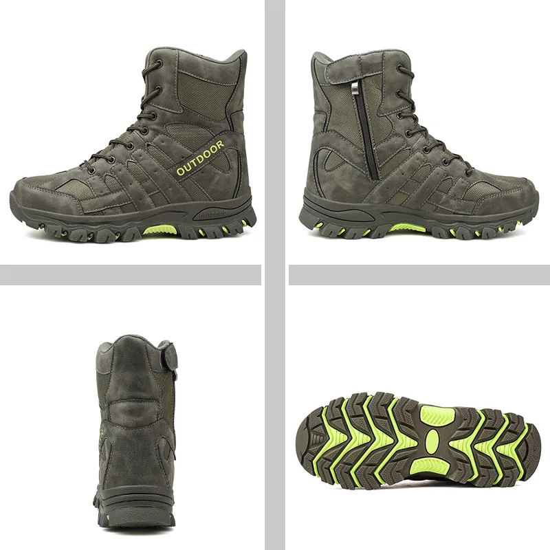 2023 Военные ботинки Мужчины Большой размер Тактическая обувь Мужчины Спецназ Кожаные армейские сапоги Мужчины На открытом воздухе Походная обувь Бесплатная доставка 2