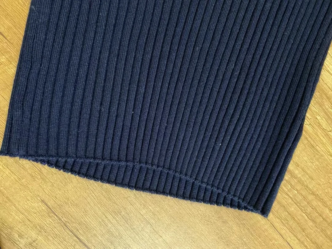  Шерстяной базовый свитер с капюшоном, вязаный свитер на нитках, темно-синий свитер, повседневный свитер с эластичными рукавами, которые могут 5