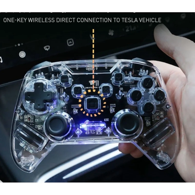 Для контроллера экрана Tesla Автомобильный ПК Видеогеймпад Джойстик с двойной вибрацией Для Tesla Model 3 Y X S Игровой джойстик 4