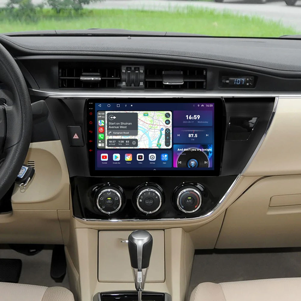 Для Toyota Corolla 11 E170 Auris 20 2014 2015 2016 DVDAndroid Auto 2K QLED GPS Навигация Авто Радио CarPlay Головное устройство CarPlay 2