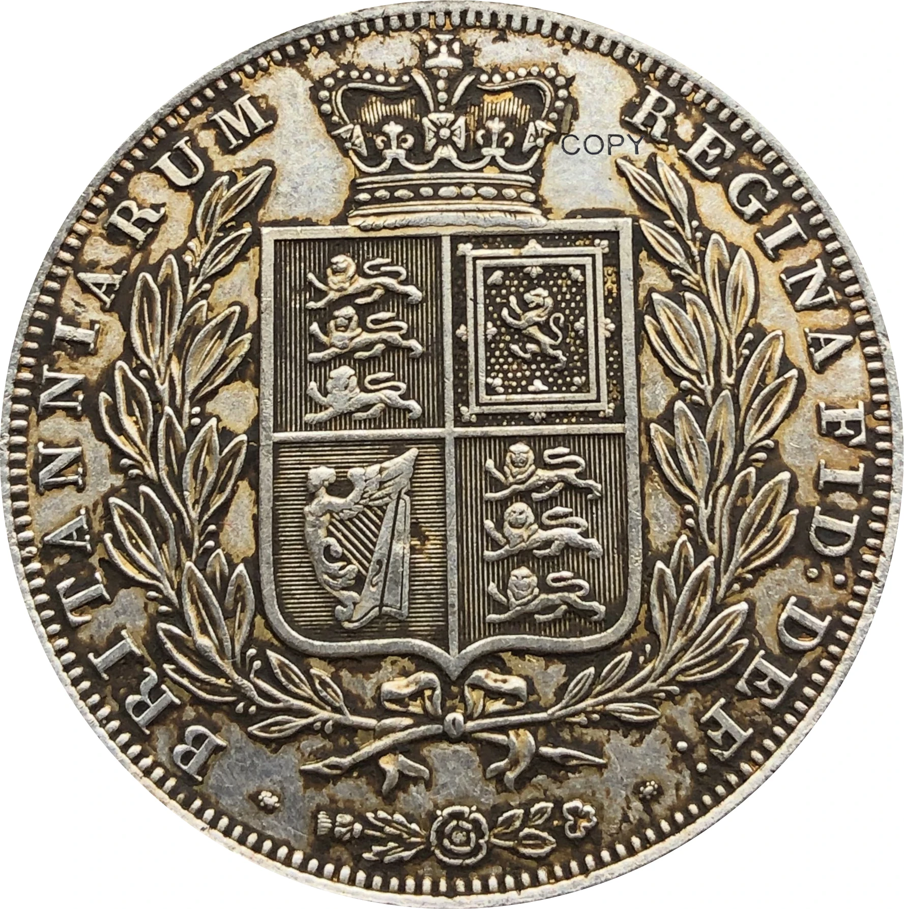 Британские 1853 Половина Кроны Король Георг VI Английский Лондон Королевский монетный двор Позолоченные серебряные монеты 5
