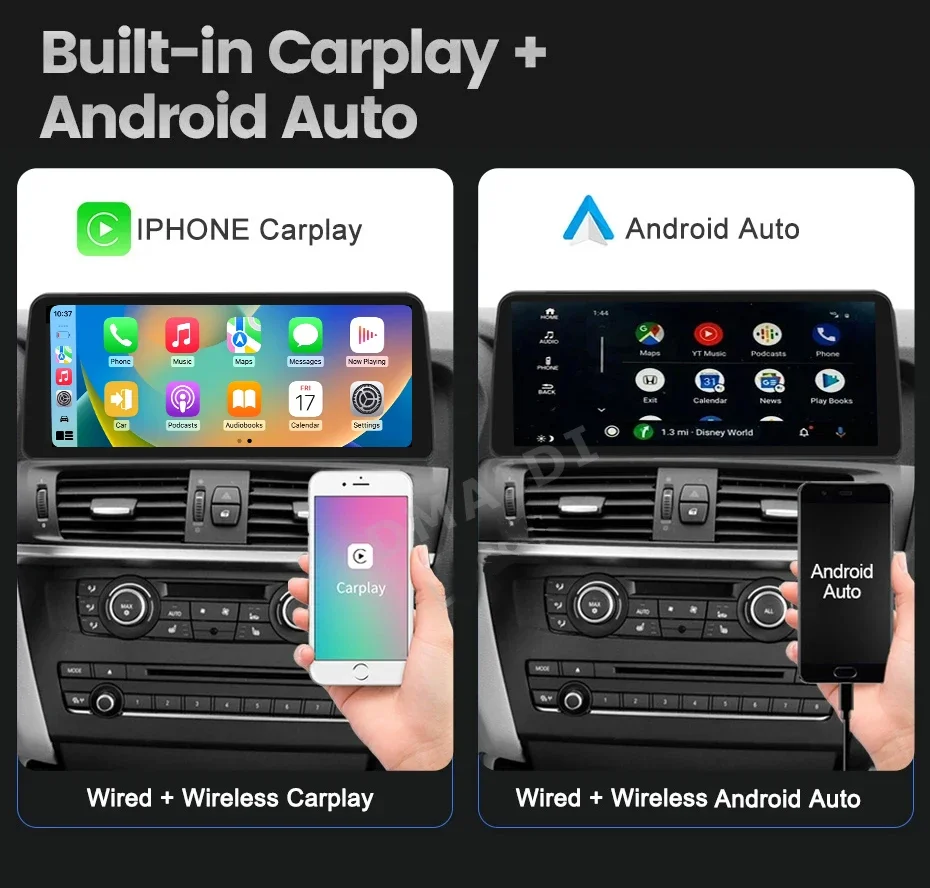 Android13 Система Apple Carplay для BMW 1 серии E81 E82 E87 E88 12,5-дюймовый ID8 Автомобильный видеоплеер Центральная мультимедийная автомобильная стереосистема 2