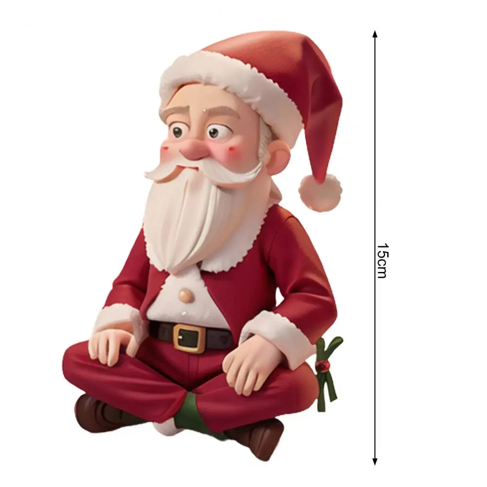 Статуя Санта-Клауса Настольный мультфильм Кукла Санта-Клауса Новогодний подарок Рождественская смола Ремесло Белая Борода Старик Украшение для дома 5