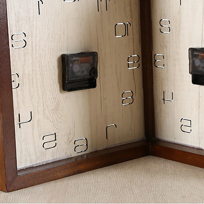 тихие часы на батарейке настенные эстетические цифровые винтажные деревянные часы нового дизайна забавные крутые двухсторонние саат домашний декор интерьер 5