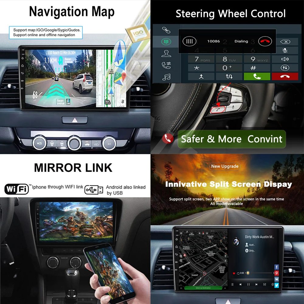 Для KIA K3 RIO 2011 2012 2013 2014 2015 2 din Android 13 Автомобильный мультимедийный плеер Навигация GPS Радио Стерео NO 2dn DVD с рамкой 2