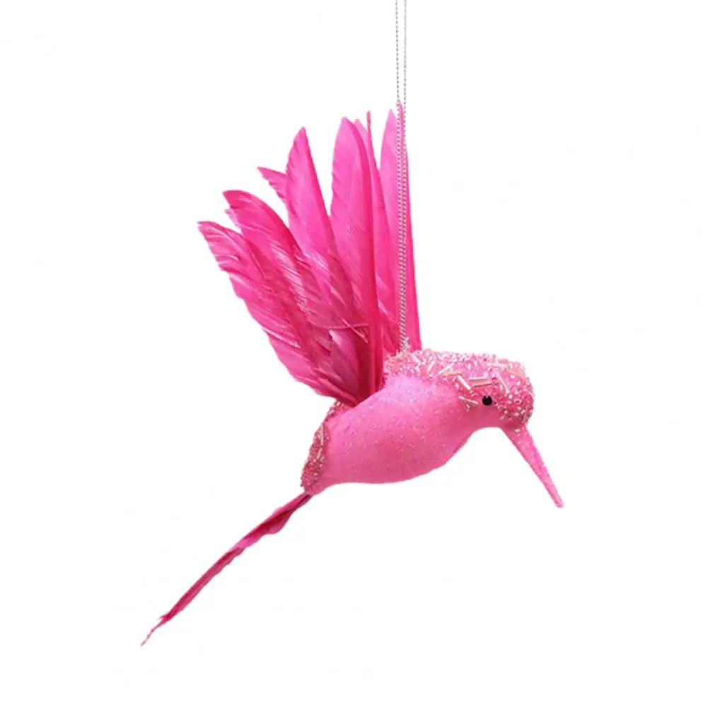  привлекательный искусственный орнамент птицы экологически чистый антивыцветающий яркий цвет кулон колибри, добавляющий жизненной силы 5