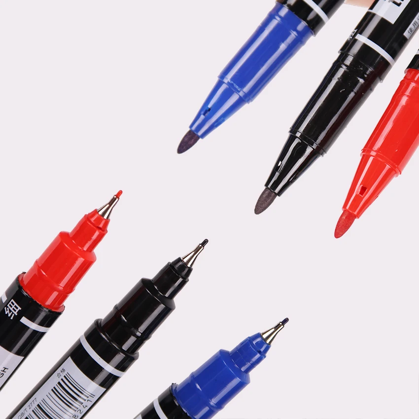 3 маркер выбора цвета Двойной наконечник 0,5 / 1 мм Быстросохнущие перманентные маркеры для писем Fineliner 1
