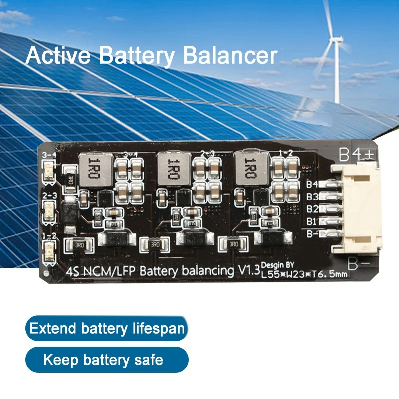 5X 4S Li-Ion Lipo Lifepo4 LFP Батарея Активный эквалайзер Балансир BMS 1.2A Балансировочная плата для передачи энергии 2