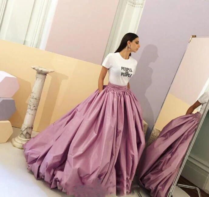 Розовое бальное платье Длинные юбки Faldas Saia Элегантные свадебные юбки для выпускного вечера в пол для женщин Элегантная юбка для вечеринок на заказ 2