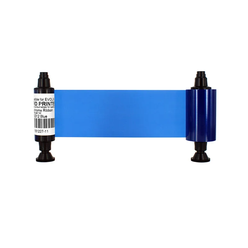 Evolis R2012 Blue Ribbon 1000 отпечатков для карточного принтера Pebble Series Dualys 3 Securion, совместим с Matica R2012 Blue 2