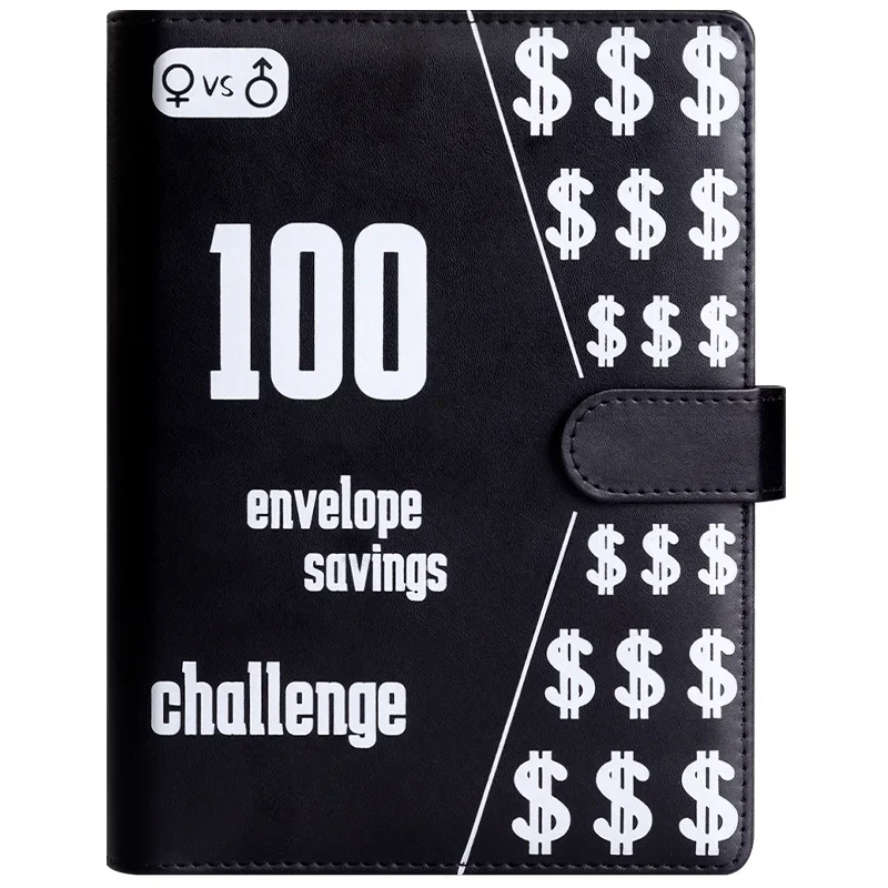 Savings Challenges Book 100 Envelope Challenge Budget Binder Простой и веселый способ сэкономить 5,050 долларов Скоросшиватель с наличными конвертами 4
