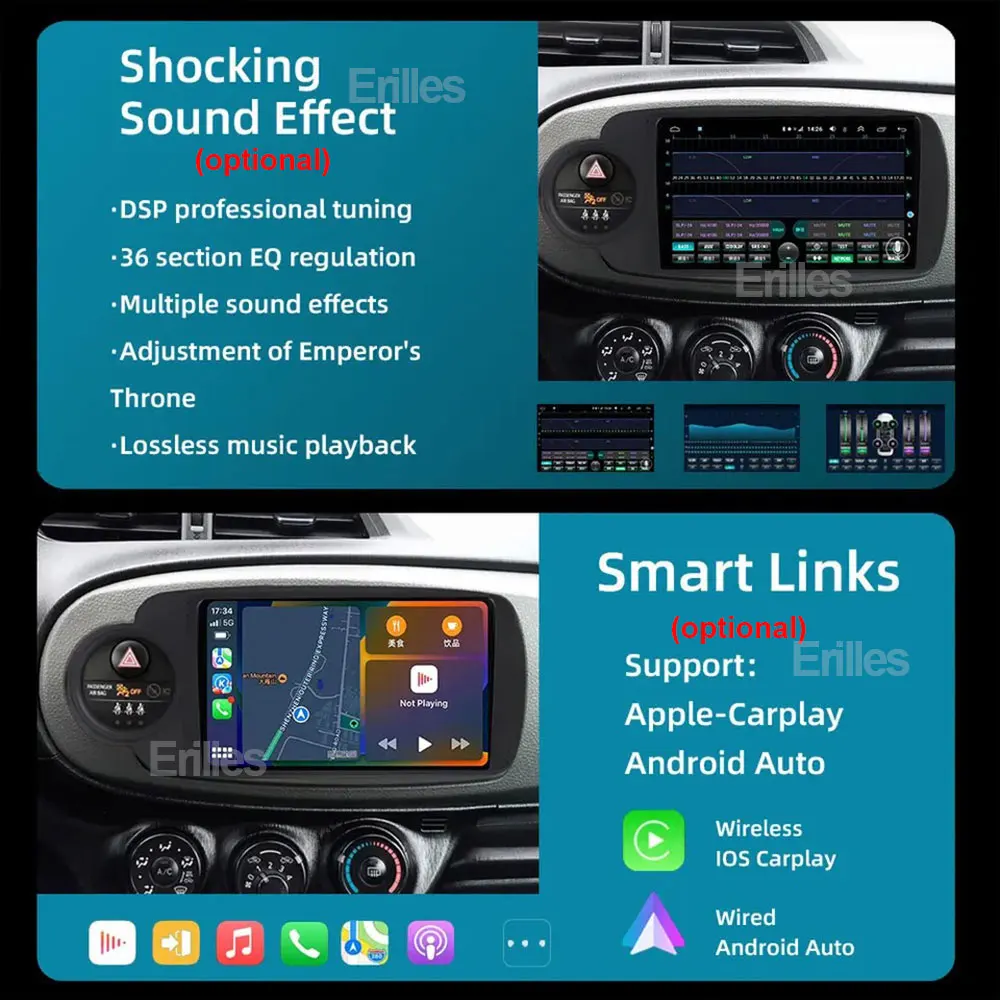 Android 13 Carplay Для JAC Refine S3 2019 Авто Радио Мультимедиа Видеоплеер GPS Навигация BT Авто Стерео Аудио Рекордер DVD 2din 3
