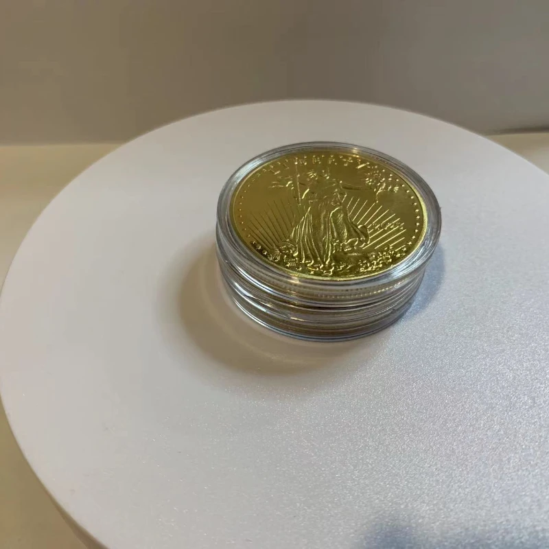 1PC Золотая и серебряная памятная монета США Eagle Статуя Свободы Памятная медаль Монета Трансграничная монета Eagle Ocean 5