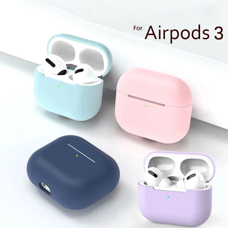 Жидкий силиконовый чехол для Apple Airpods 3 Беспроводной защитный чехол для наушников Bluetooth для Apple AirPods 3-го поколения 2022 года