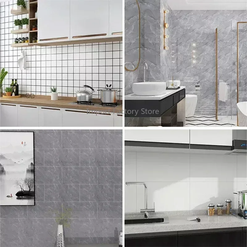 обои виниловые самоклеящиеся мраморные наклейки на стену для ванной комнаты декор гостиной для стен кухни водонепроницаемые напольные наклейки 2