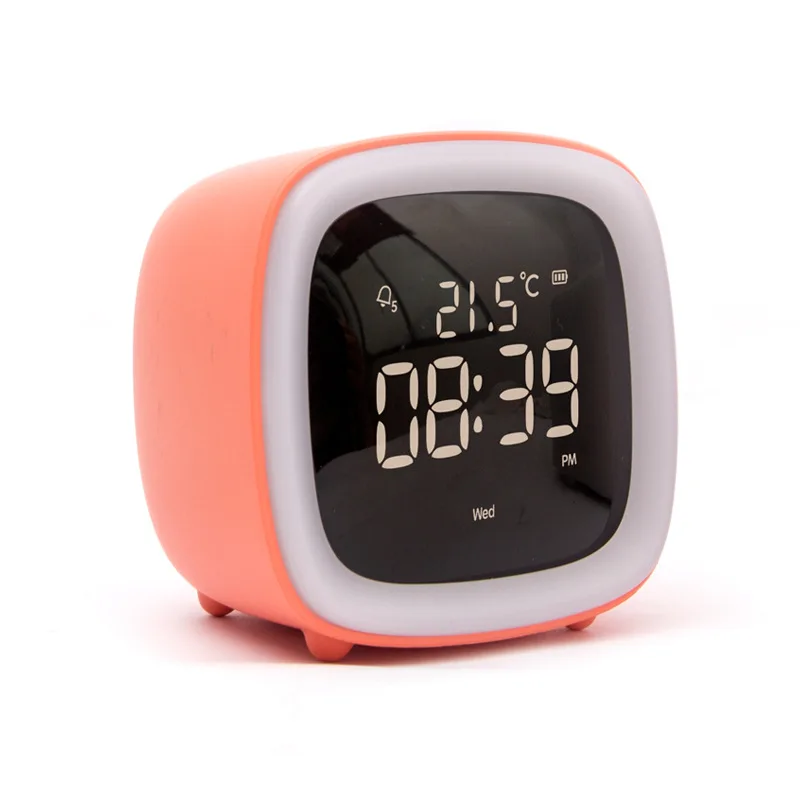  Детский будильник Симпатичный простой телевизор Ночник Будильник для детей Настольные прикроватные часы Аккумуляторная батарея 5