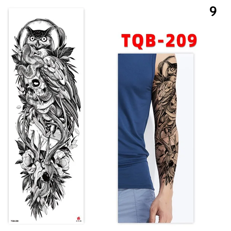 большой размер водонепроницаемая татуировка наклейка длительный мультистайлинг лев волк египет греция крутая временная поддельная татуировка модная татуировка 1