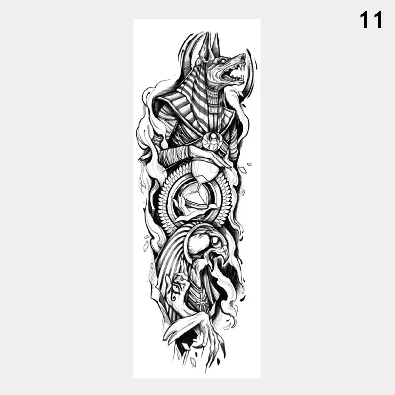 большой размер водонепроницаемая татуировка наклейка длительный мультистайлинг лев волк египет греция крутая временная поддельная татуировка модная татуировка 3