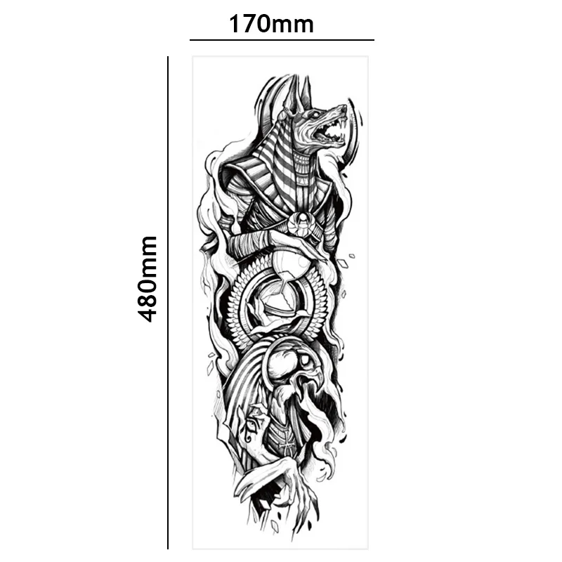 большой размер водонепроницаемая татуировка наклейка длительный мультистайлинг лев волк египет греция крутая временная поддельная татуировка модная татуировка 5