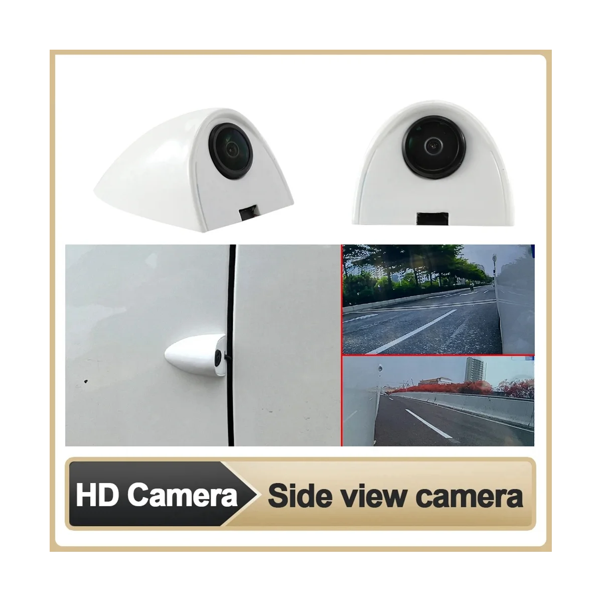  Установка автомобильной наклейки Камера бокового вида Ночное видение HD Боковой вид Слепая зона Помощь при парковке Левая и правая камера Белая 0