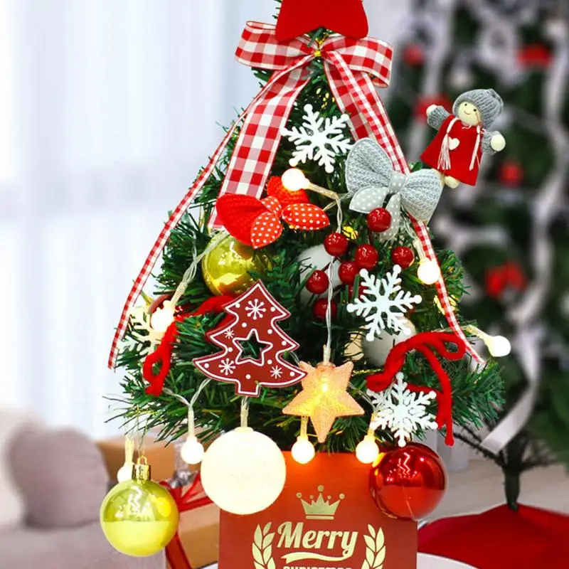 Искусственные рождественские елки Star Treetop Искусственные украшения для стола 45 см / 17,72 дюйма Мини Рождественские елки Украшение для вечеринки 1