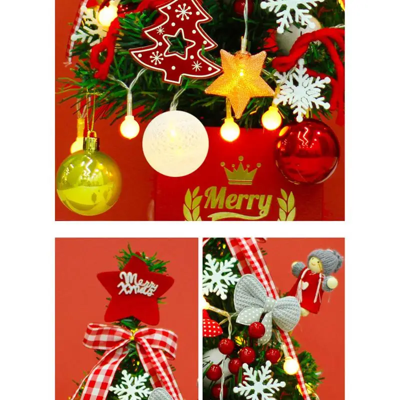Искусственные рождественские елки Star Treetop Искусственные украшения для стола 45 см / 17,72 дюйма Мини Рождественские елки Украшение для вечеринки 2