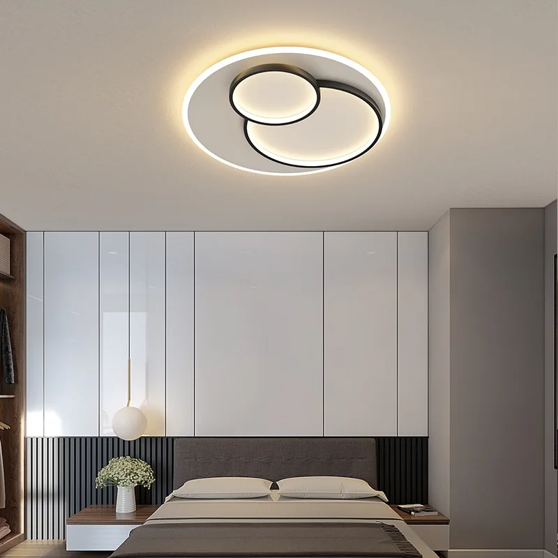  светодиодные люстры для комнаты гостиная спальня вращающийся золотой черный внутренний светильник светильник деко светильник 4