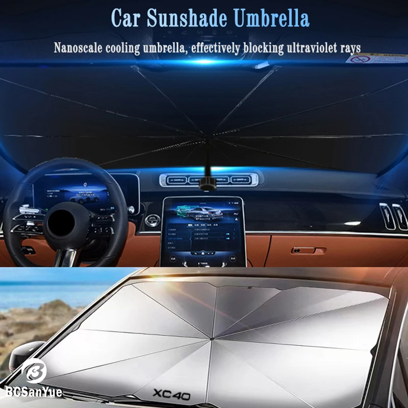  Солнцезащитный козырек лобового стекла автомобиля для Volvo XC40 XC 40 Логотип Переднее стекло Солнцезащитный крем Зонтик Авто Аксессуары