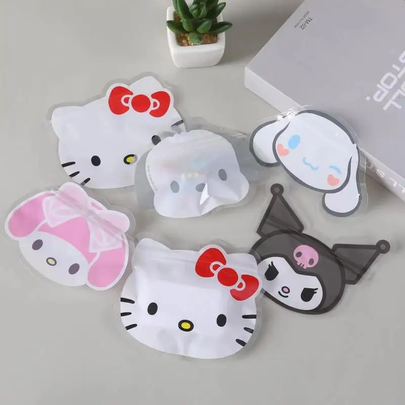 30 / 60 / 120 шт. Мультфильм Sanrio Kuromi Melody Hello Kitty Запечатывающий мешок Мешок для пыли Самогерметизирующаяся упаковочная сумка Сумка для хранения Подарочная сумка 0