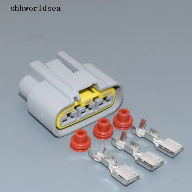 shhworldsea 3,5 мм QLW 250 3-контактный шнур питания с внутренней резьбой левого слота разъем жгута проводов QLW-A-3F-GR серого цвета 0
