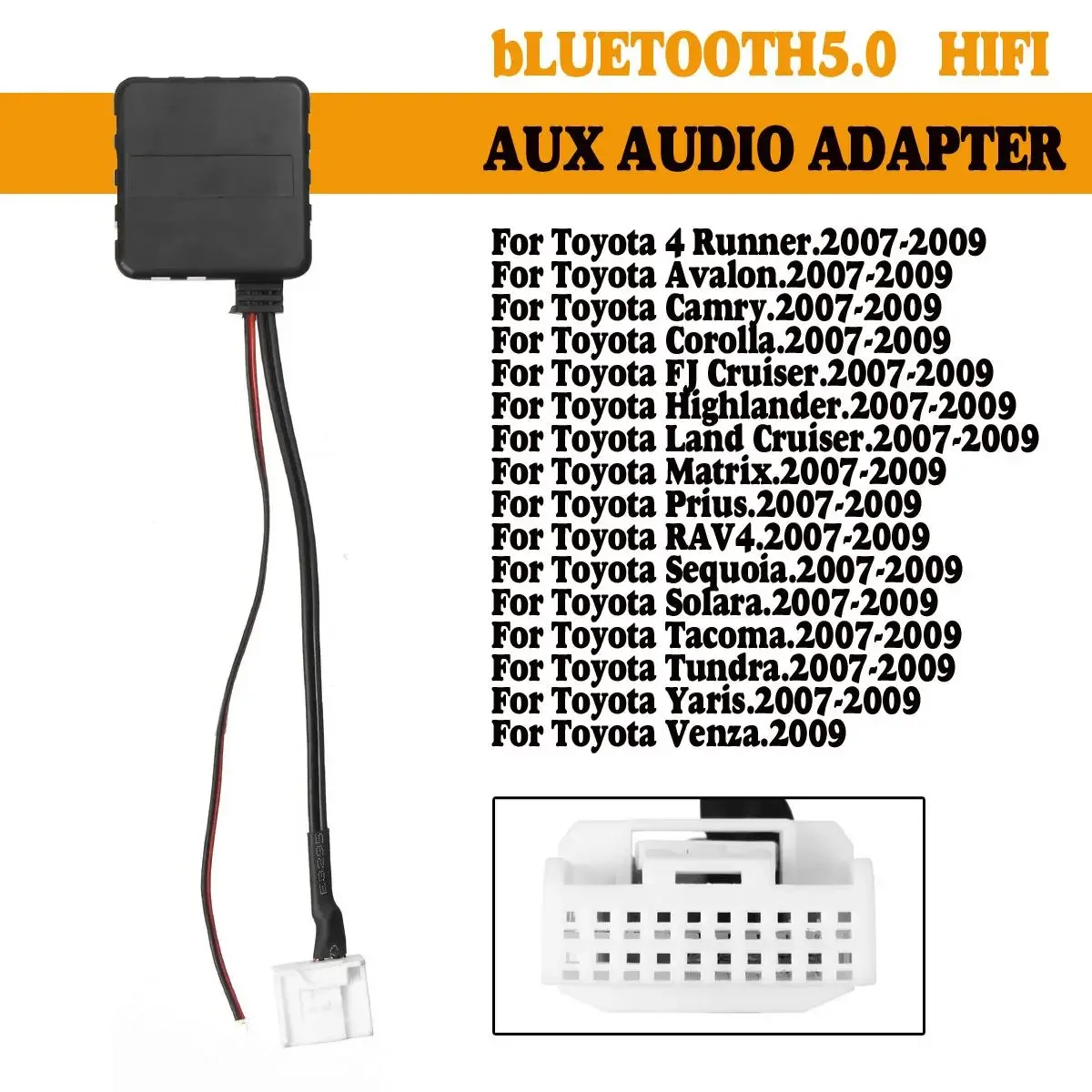 HiFi Авто Bluetooth AUX Кабель Аудиоадаптер Беспроводной Музыкальный Интерфейс Для Toyota 4 Runner Camry для Matrix 2007-2009 1