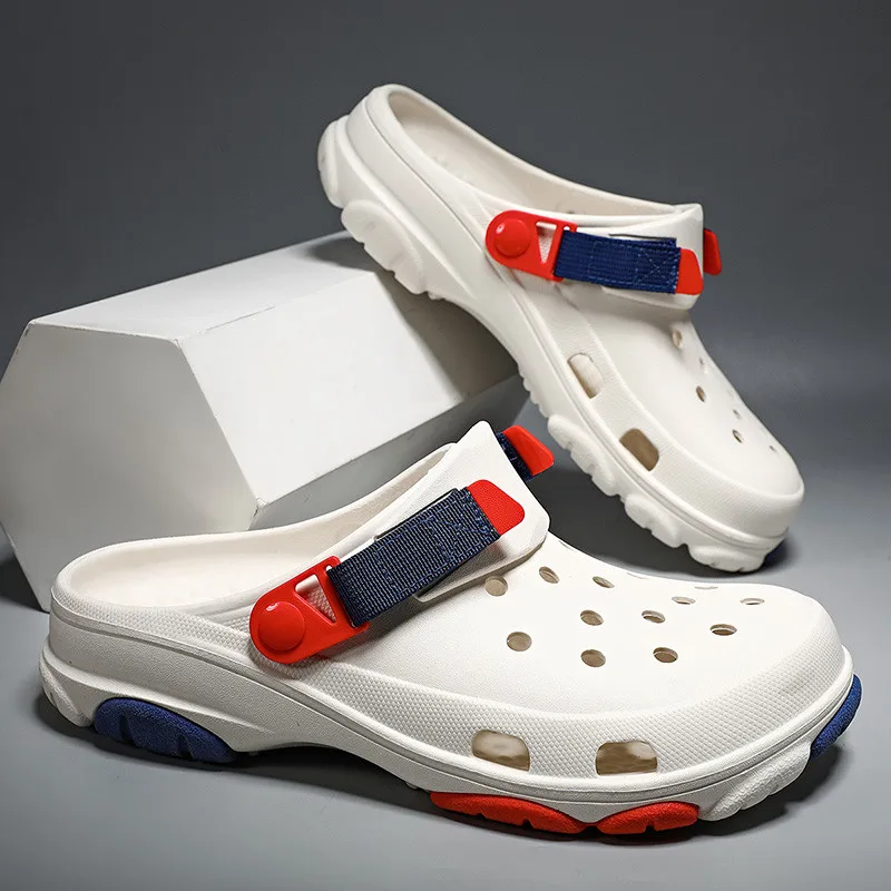 Модные уличные сандалии Man Summer 2023 Удобные сабо на платформе для мужчин Нескользящая пляжная обувь Тапочки унисекс Sandalias Hombre
