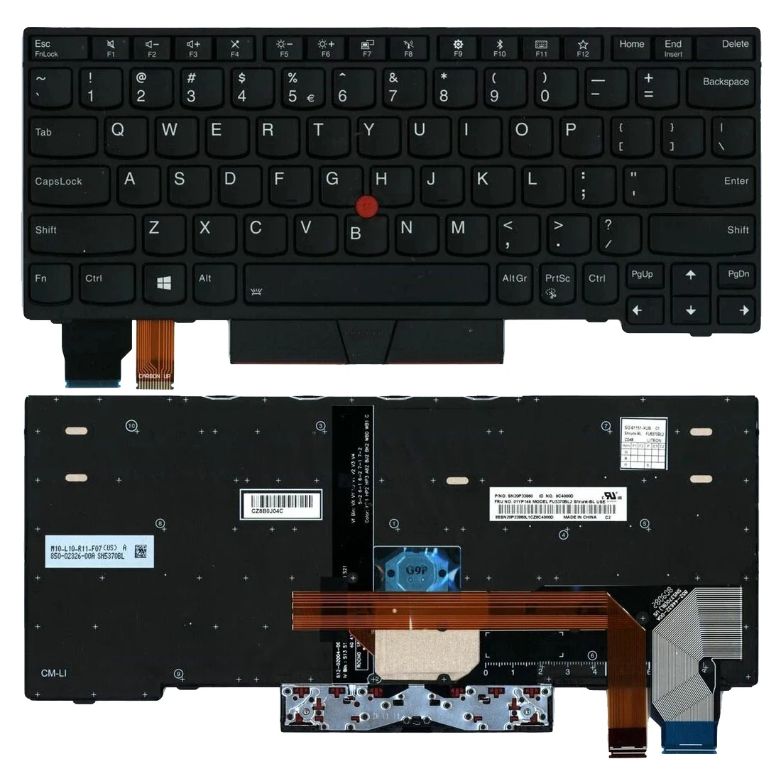 US Указатель с подсветкой Новая клавиатура для ноутбука Lenovo ThinkPad X280 A285 X390 X395 ThinkPad L13 Yoga S2 5-я 01YP000 01YP080 01YP160