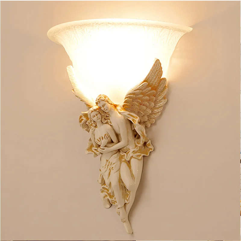 SOFITY Angel Настенные светильники LED Gold Креативный дизайн Смола Бра 3 цвета Светильники для дома Гостиная Спальня 1