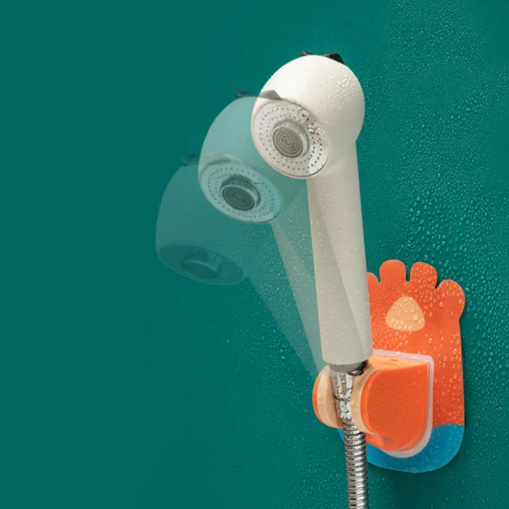 Симпатичный мультяшный держатель для душа в ванной комнате Прочный настенный держатель для ручного душа Кронштейны для душа Аксессуары для ванной комнаты 3 цвета
