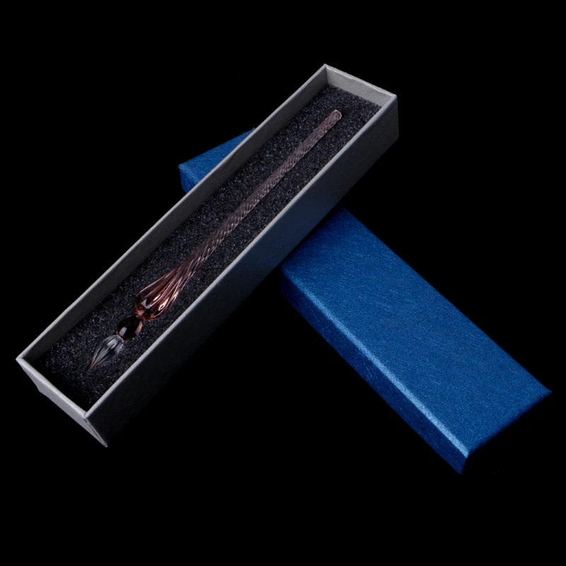  Винтажные стеклянные перьевые ручки для окунания с подарочной коробкой Dropship 3